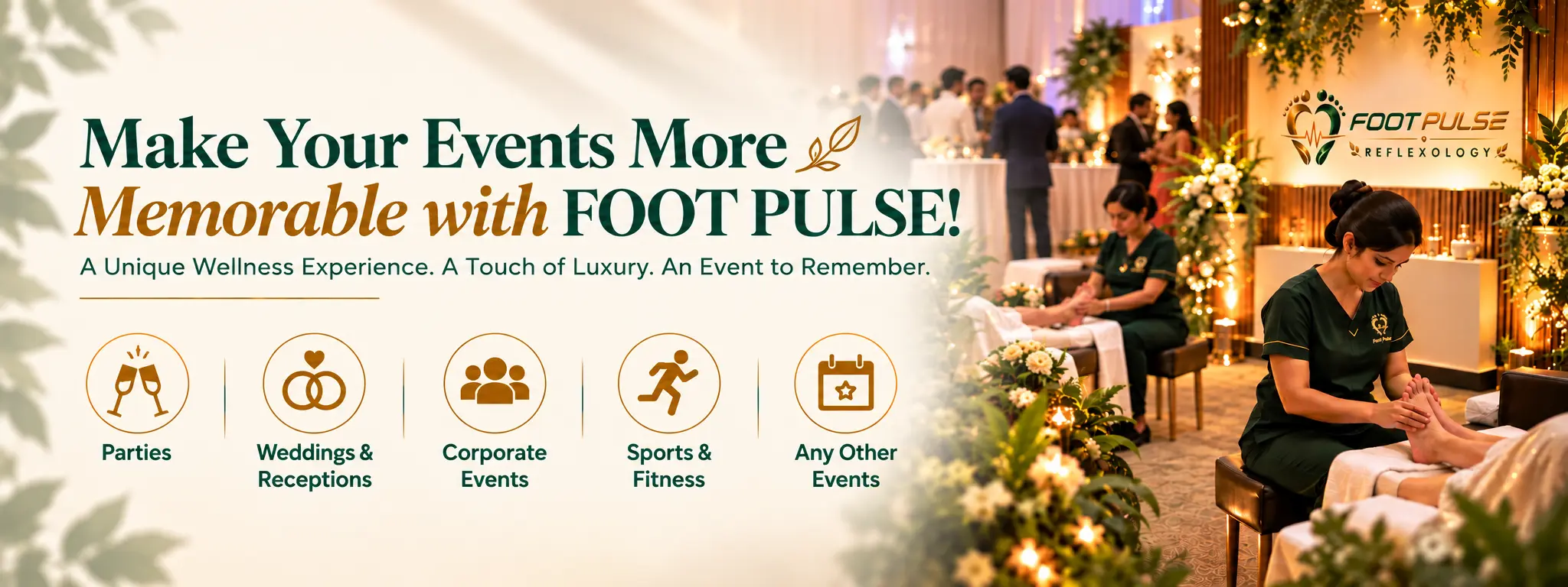 Make your events more memorable with FOOT PULSE mobile foot massage
